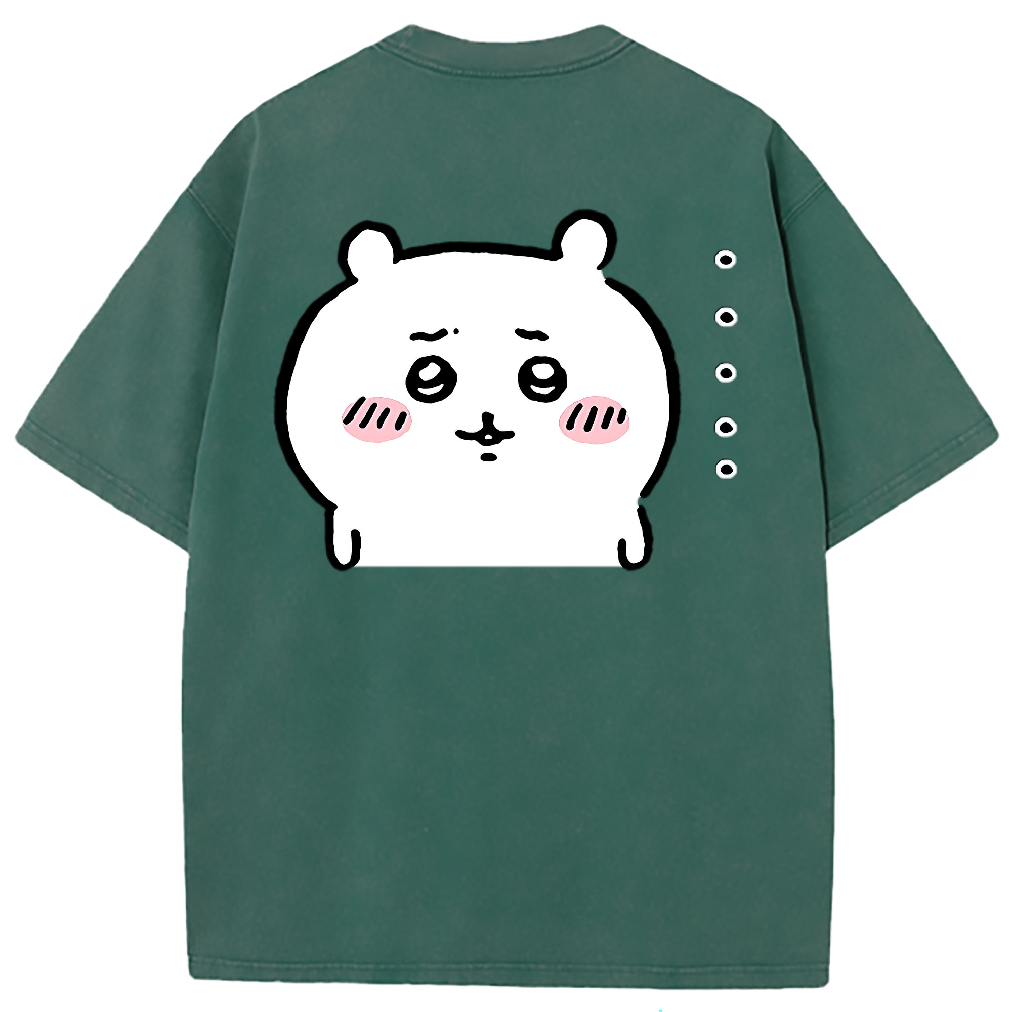 （画像用） ちいかわ ちいかわ Chii-kawa chiikawa 綿100% ヴィンテージ風 半袖Tシャツ（背面プリント）